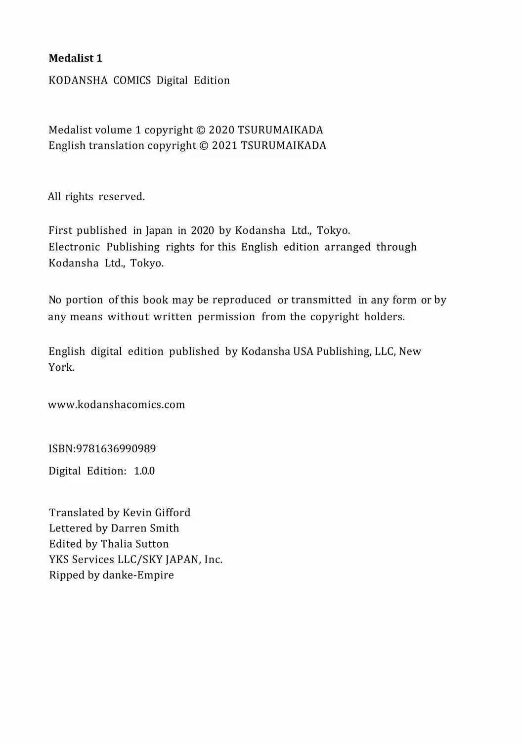 Read Medalist EN Manga Online