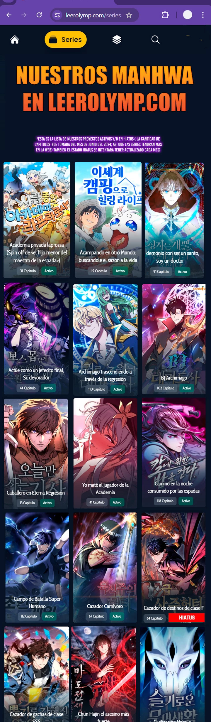 Read Novato Solo a Nivel Máximo ES Manga Online